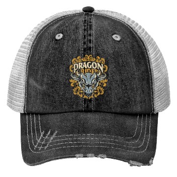 Discover Dragon Rider - Epic Typography Design Trucker Hats
