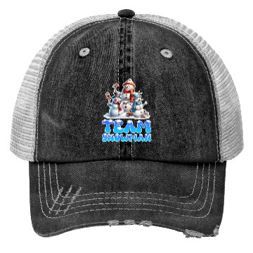 Discover Snow Fever Team Snowman Snowmen Snow Trucker Hats