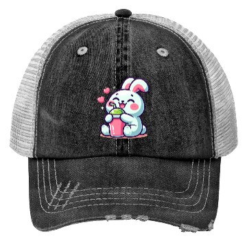Discover Rabbit Bubble Tea Kawaii Trucker Hats