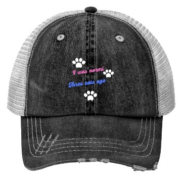 Discover Embrace Feline Evolution: 'Normal Three Cats Ago Trucker Hats