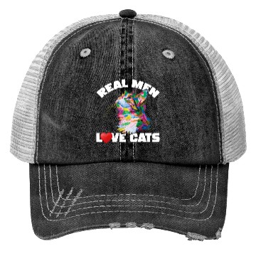 Discover Real Men Love Cats Trucker Hats