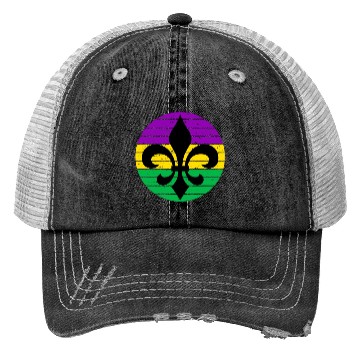 Discover Mardi Gras Fleur De Lis Trucker Hats