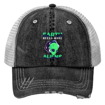 Discover Alien, Aliens, UFO, UAP, Space Unknown Flight Trucker Hats