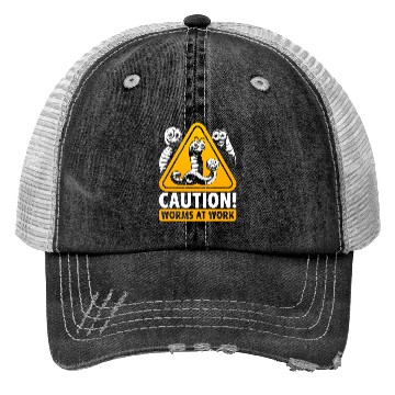 Discover Worm Farming Caution Worms At Work Trucker Hats