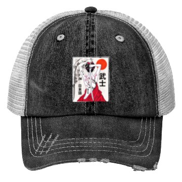 Discover Vintage Japanese Samurai Culture Sakura Scenery Trucker Hats