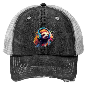 Discover Sloth DJ Trucker Hats