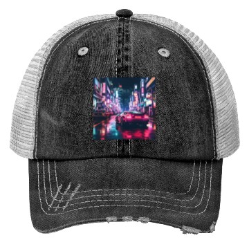 Discover Vaporwave Tokyo Trucker Hats