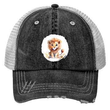 Discover Watercolor Lion Trucker Hats