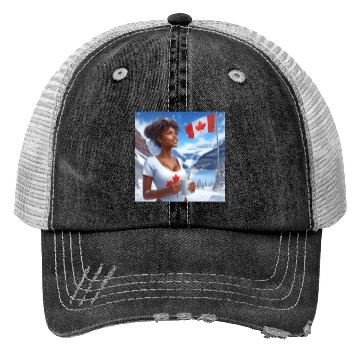 Discover Canadian Winter Snow in Banff Canada Trucker Hats