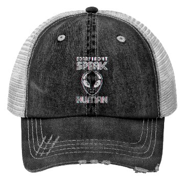 Discover Aliens Spaceship Saucer Astronaut Trucker Hats