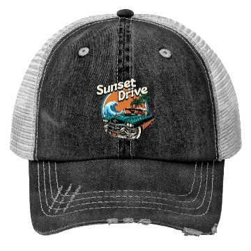 Discover Sunset Drive Escape Trucker Hats