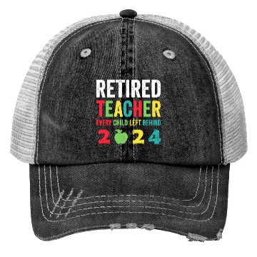 Discover Retired Teacher EST 2024 Trucker Hats
