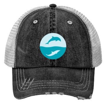 Discover Dolphin Lover Gift Idea Trucker Hats