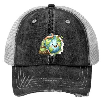 Discover Worm Farming Earthworm Gardener Vermiculture Trucker Hats