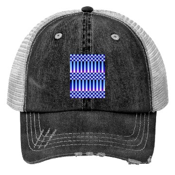 Discover Daybreak and Nightfall (Checkers and Stripes) Trucker Hats