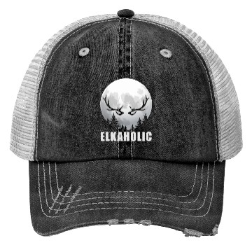 Discover Elk Hunting Elkaholic Hunters Trucker Hats
