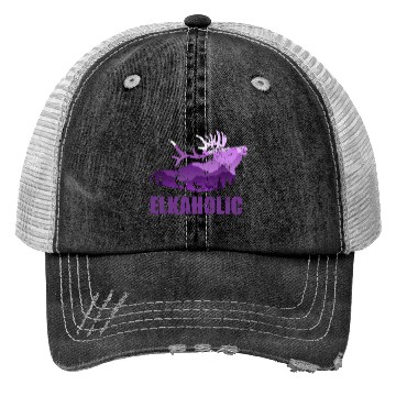 Discover Elk Hunting Elkaholic Hunters Trucker Hats