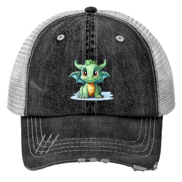 Discover Little Green Dragon Trucker Hats