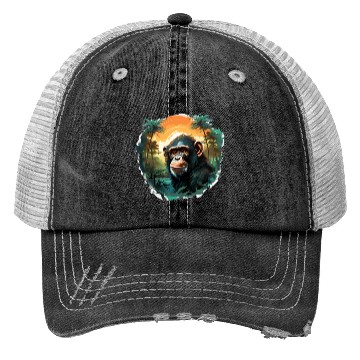 Discover Happy monkey Trucker Hats