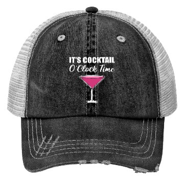 Discover Cocktail O'clock Time Mexican Drinker Gift Trucker Hats