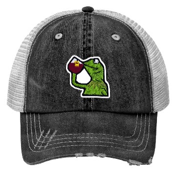 Discover Frog Drink Tea Trucker Hats