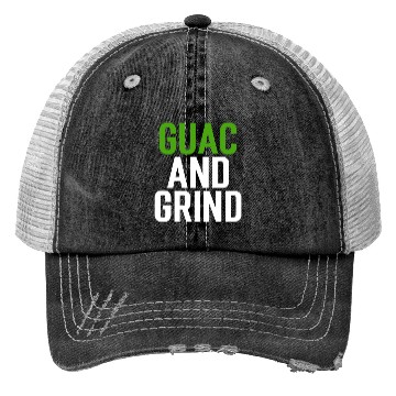 Discover Guac and Grind Avocado Gym Trucker Hats