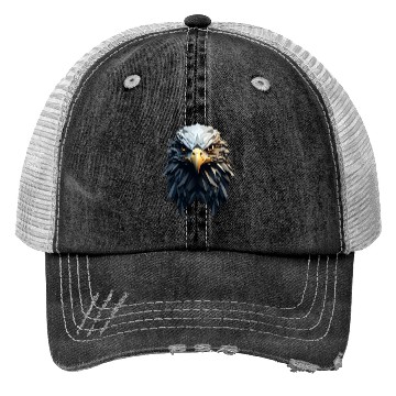 Discover Geometric Eagle Animation Trucker Hats