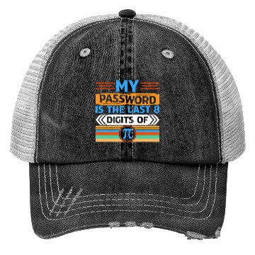 Discover My Password Is The Last 8 Digits Of Pi Day Gifts Trucker Hats
