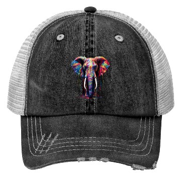 Discover Rainbow Elephant Trucker Hats