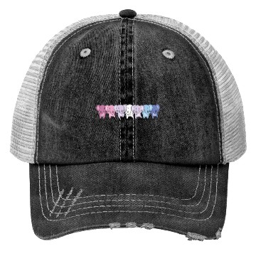 Discover Bigender Flag Pride Lgbtq Cute Elephant Trucker Hats
