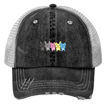 Discover Polygender Flag Pride Lgbtq Bunny Trucker Hats