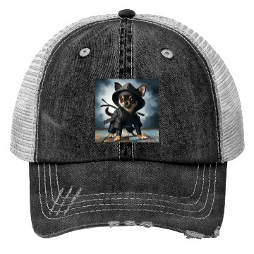 Discover Ninja chihuahua! Trucker Hats