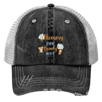 Discover Mommy Can Bearly Wait Baby Shower Trucker Hats