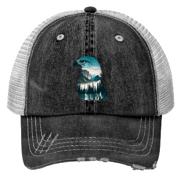 Discover Nature in Eagle Pattern Trucker Hats