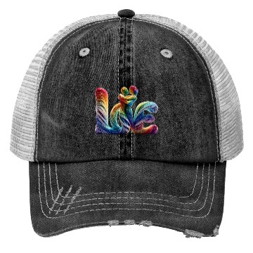 Discover Love is love Trucker Hats