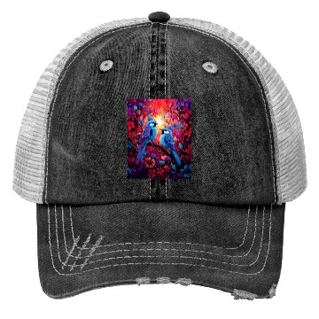 Discover Blue Birds Trucker Hats