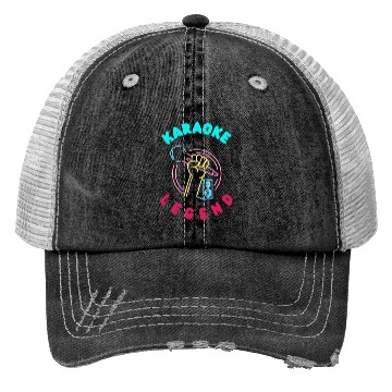 Discover Funny Karaoke Singer Singing Musician Karaoke Gift Trucker Hats