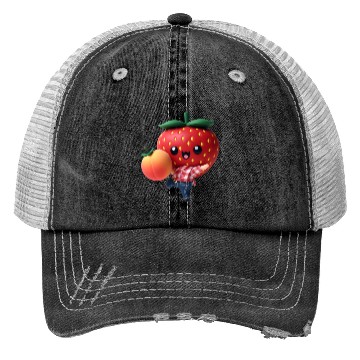 Discover Dancing strawberry with peach Trucker Hats