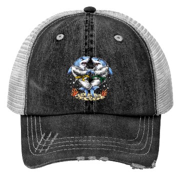 Discover Shark Jiu-Jitsu Wrestlers Trucker Hats
