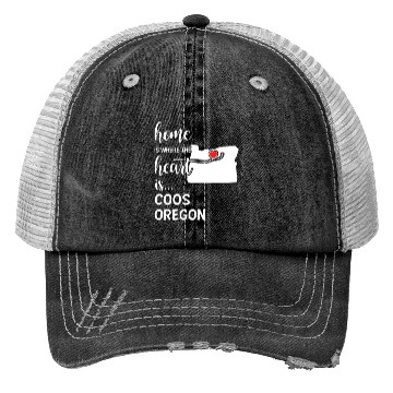 Discover Coos County Oregon Is Where My Heart Is Gift Trucker Hats