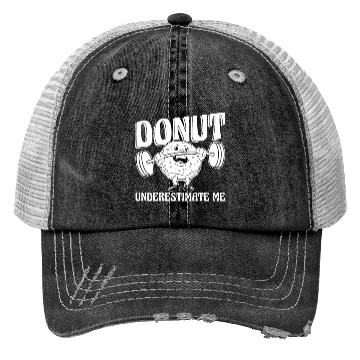 Discover Fitness Donut Funny Donut Gym Trucker Hats
