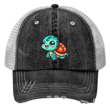 Discover Graceful Sea Turtle Serenity Trucker Hats