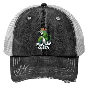 Discover Green Macaw Ornithologist Macaw Queen Trucker Hats