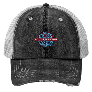 Discover Souls Harbor Blue Rose Trucker Hats