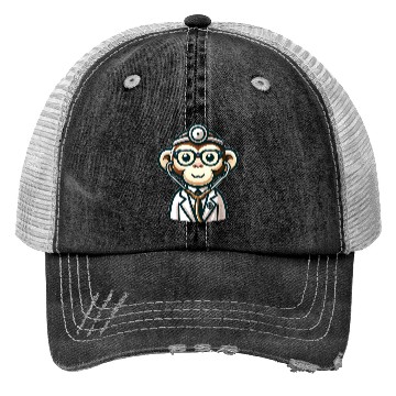 Discover Cute Monkey Doctor Trucker Hats