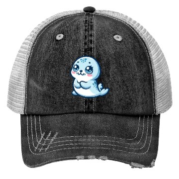 Discover Graceful Seal Serenity Trucker Hats