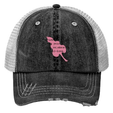 Discover Self-Love Affirmation Leaf Design Trucker Hats
