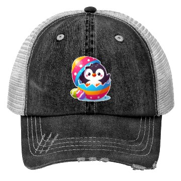 Discover Penguin hatches from colorful Easter egg Trucker Hats