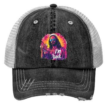 Discover Jesus Christ Easter I'm Back Party Trucker Hats