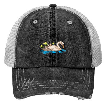 Discover Mother Child Swan Zookeeper Gift Trucker Hats